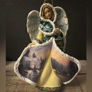 Bradford Exchange Thomas Kinkaid Winter Angels of Light Ornament Vintage